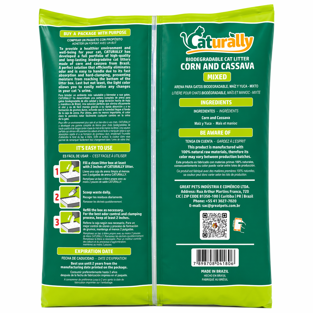 PurrFriendlyLitter© Cassava & Corn Cat Litter – Natural, Clumping, and Eco-Friendly